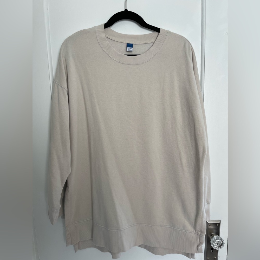 Cream Old Navy tunic sweatshirt